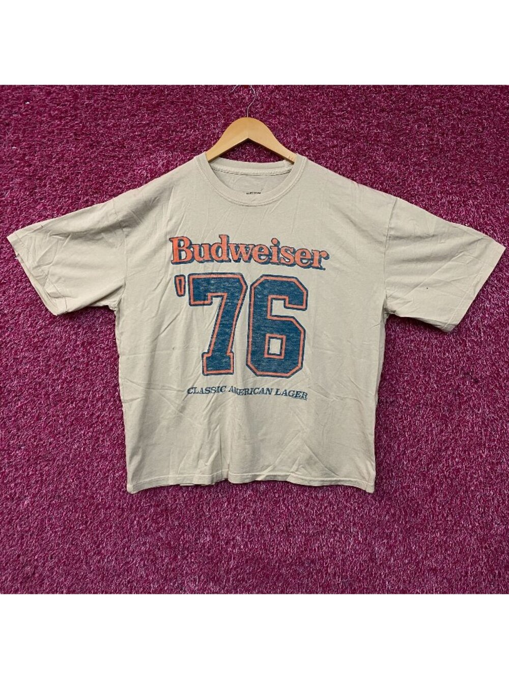 Budweiser 1976 Football Style T-shirt size Medium